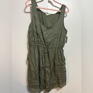 Lucky Brand Green Sleeveless Midi Dress